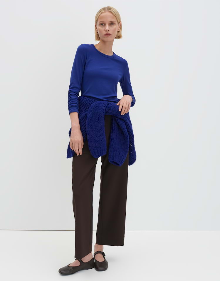 Someday - Longsleeve mit feiner Rippstruktur - Korell