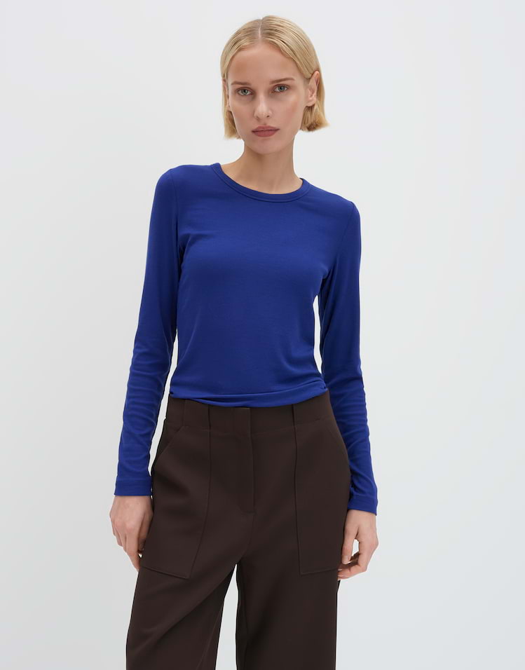 Someday - Longsleeve mit feiner Rippstruktur - Korell