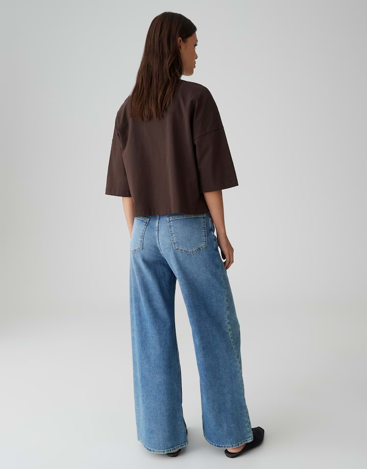 Opus - Palazzo Jeans mit Powerstretch Mid Rise - Mari Willow