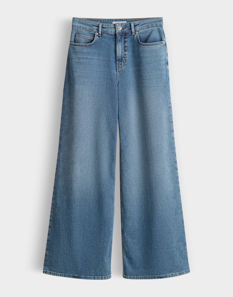 Opus - Palazzo Jeans mit Powerstretch Mid Rise - Mari Willow