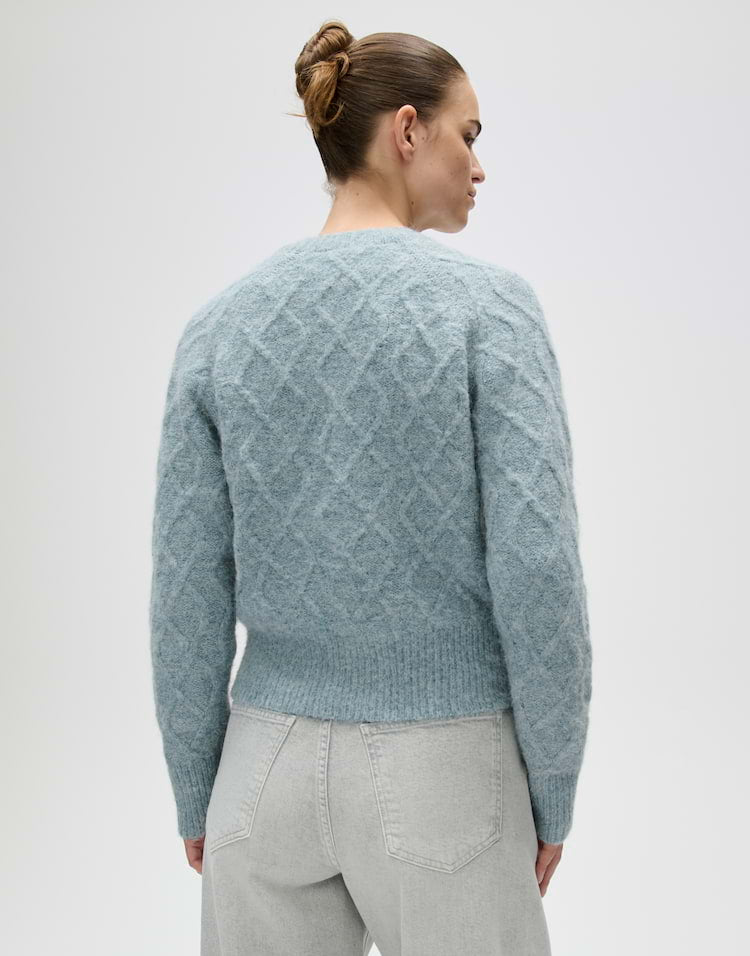 Opus - Cardigan mit Zopfstrickmuster Slim Fit - Dable