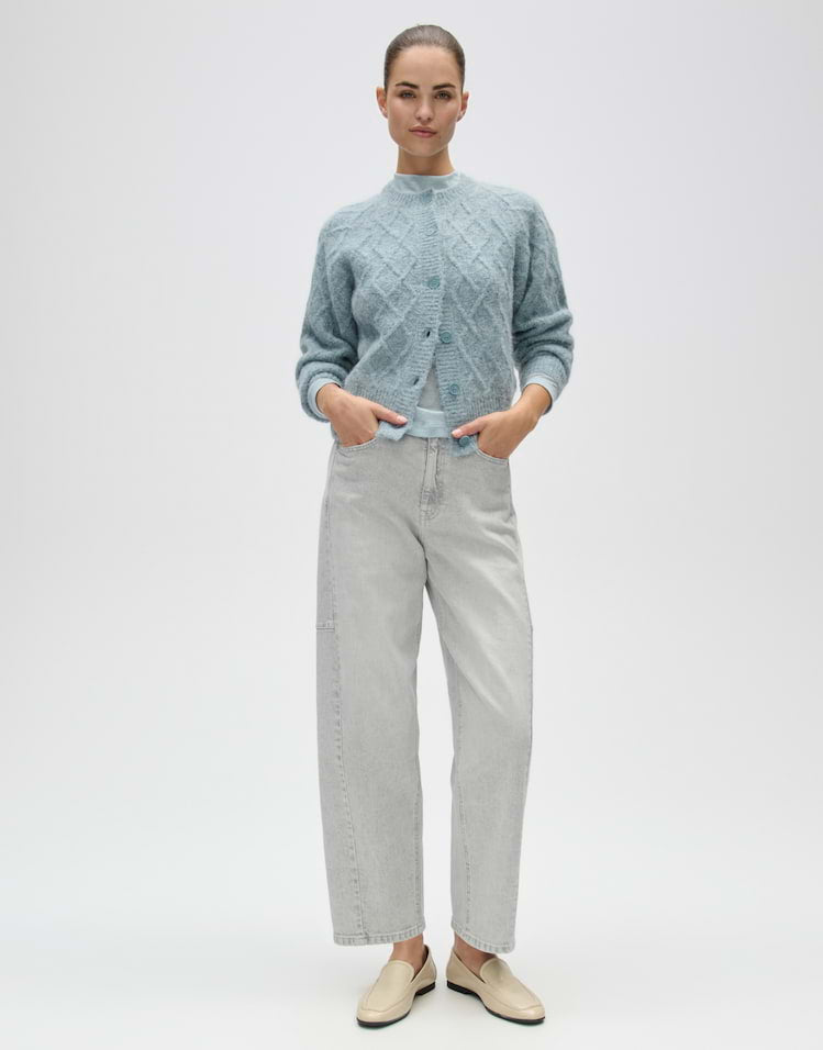 Opus - Cardigan mit Zopfstrickmuster Slim Fit - Dable