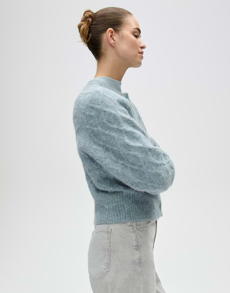 Opus - Cardigan mit Zopfstrickmuster Slim Fit - Dable