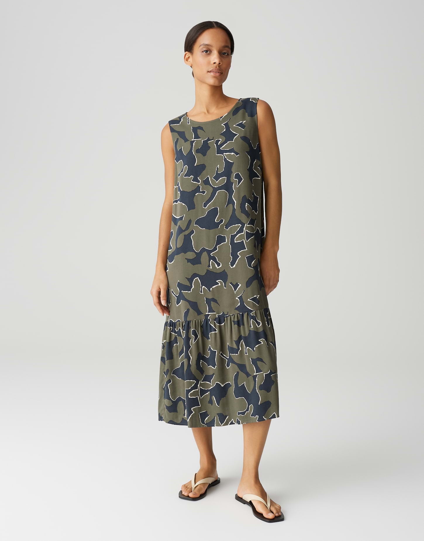 Opus - Trägerkleid mit abstraktem Print - Wicy
