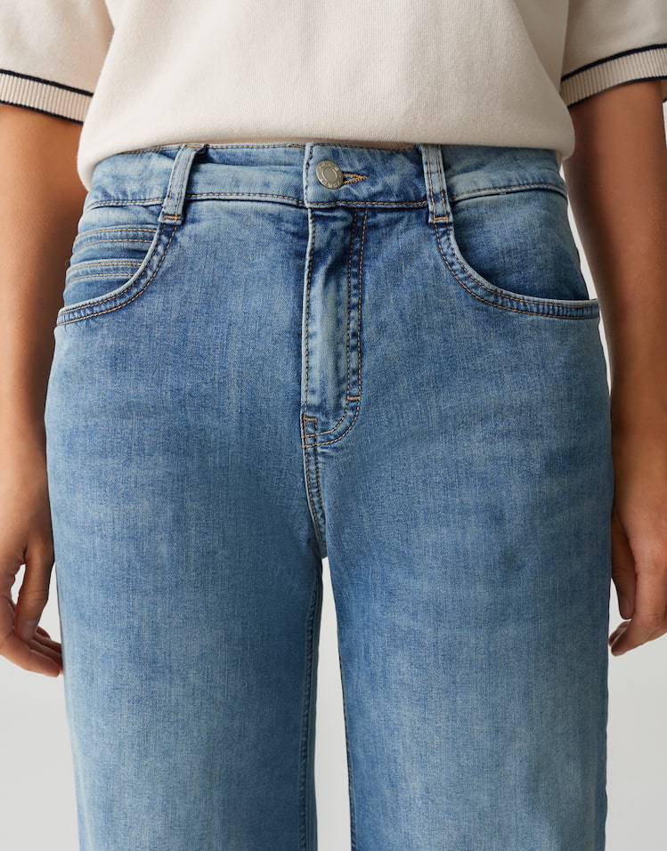 Opus - Wide Leg Jeans mit Powerstretch Mid Rise - Melly Modern