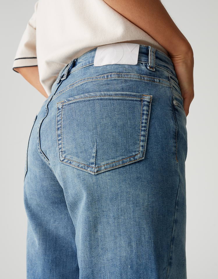 Opus - Wide Leg Jeans mit Powerstretch Mid Rise - Melly Modern