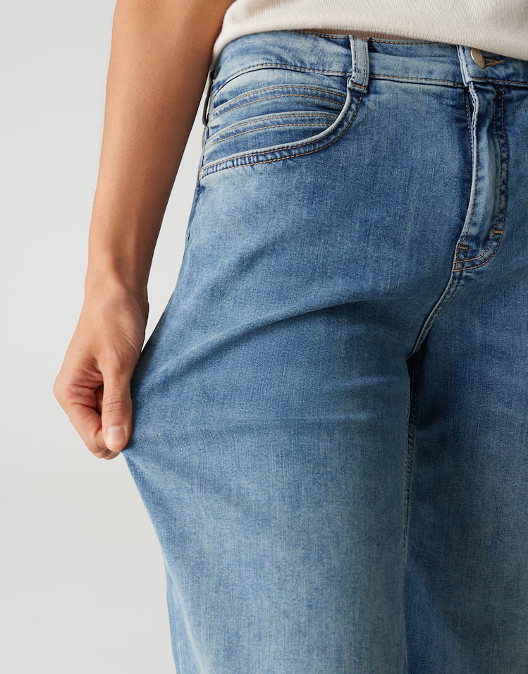 Opus - Wide Leg Jeans mit Powerstretch Mid Rise - Melly Modern