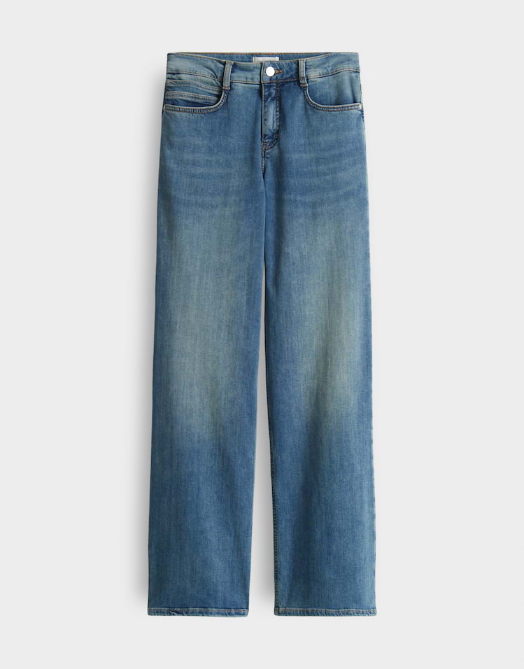 Opus - Wide Leg Jeans mit Powerstretch Mid Rise - Melly Modern