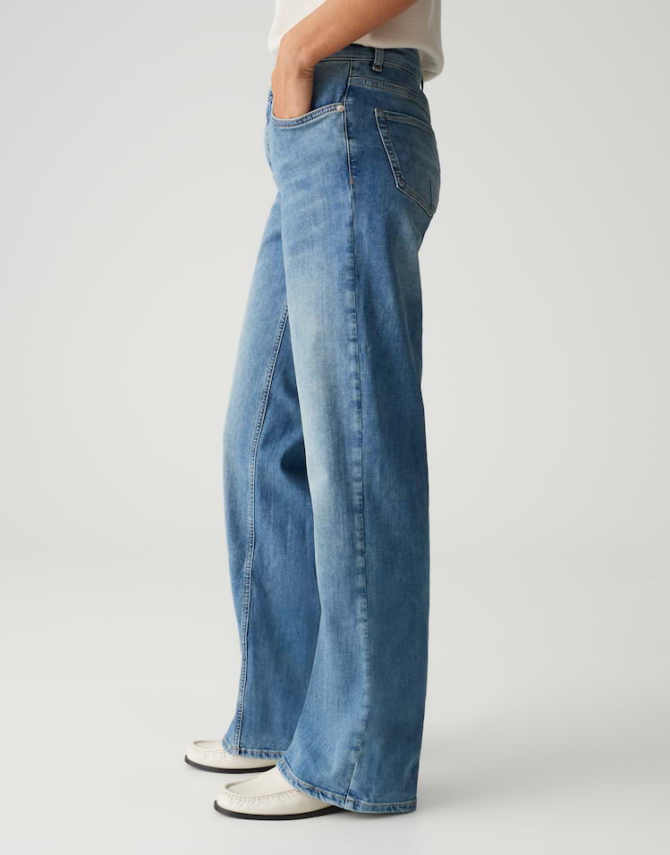 Opus - Wide Leg Jeans mit Powerstretch Mid Rise - Melly Modern