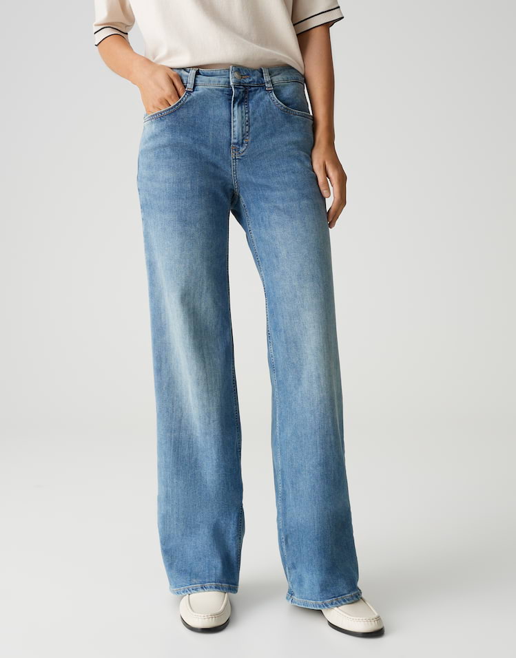 Opus - Wide Leg Jeans mit Powerstretch Mid Rise - Melly Modern