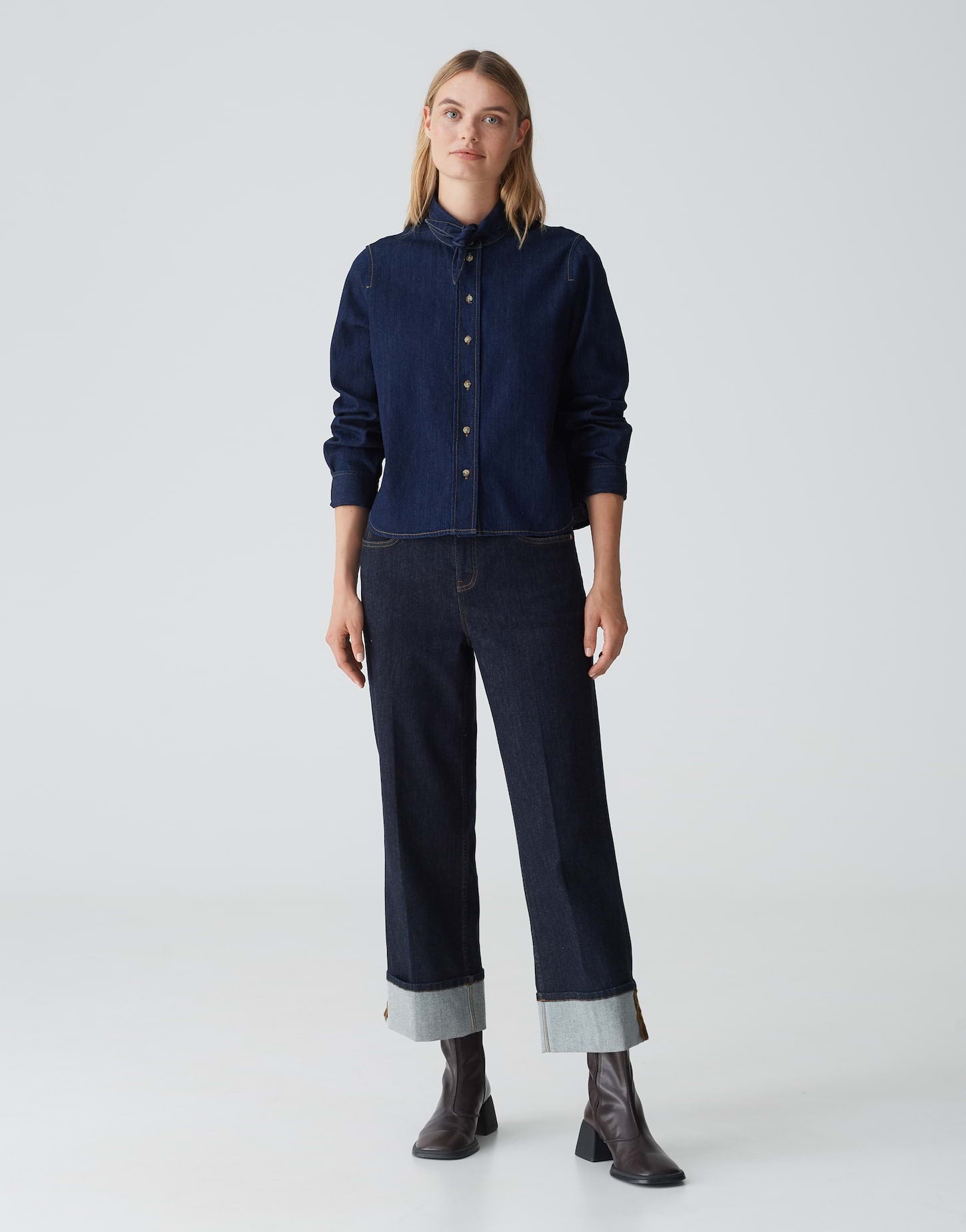 Opus - Wide Leg Jeans mit kernigen Details - Mipo