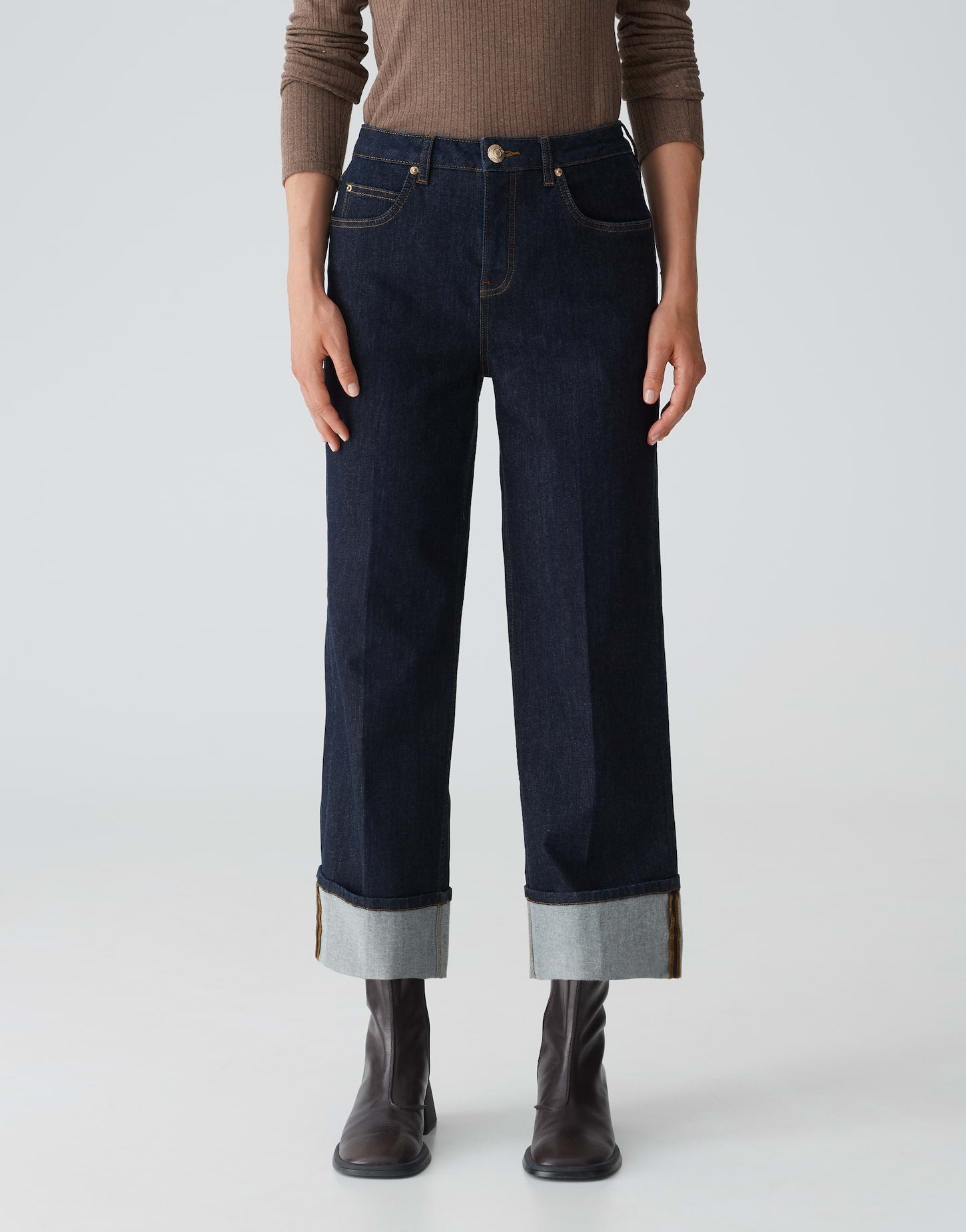 Opus - Wide Leg Jeans mit kernigen Details - Mipo