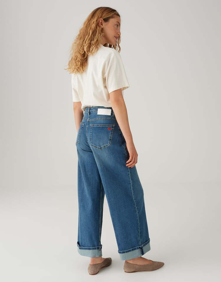 Opus -Verkürzte Wide Leg Jeans - Miva