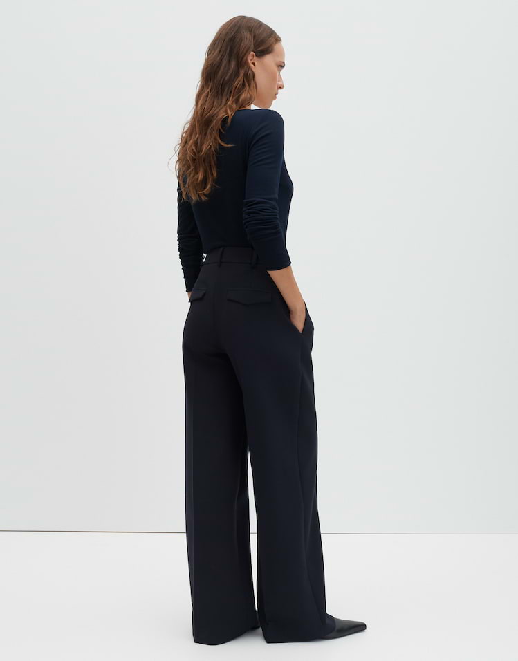 Someday - Wide Leg Pants mit abgesteppten Biesen - Catsby