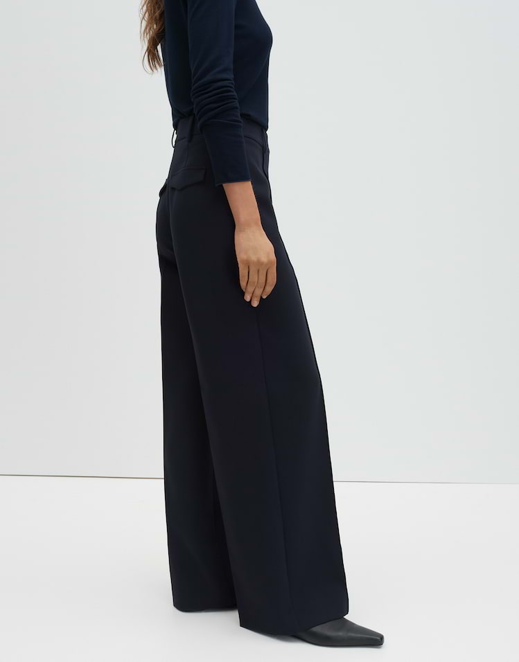 Someday - Wide Leg Pants mit abgesteppten Biesen - Catsby