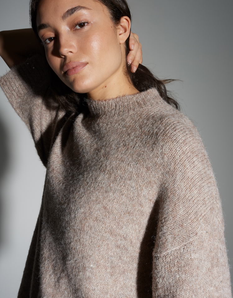 Opus - Weiches Strickkleid mit Glanz Effekt - Waliet