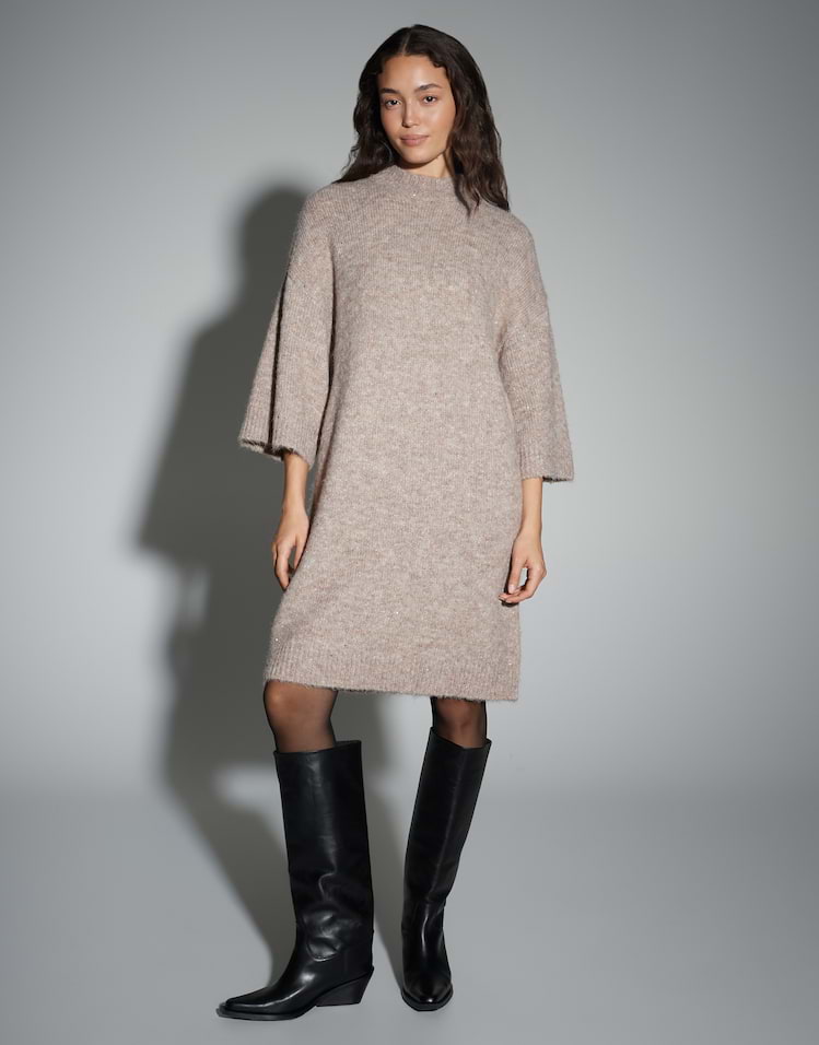 Opus - Weiches Strickkleid mit Glanz Effekt - Waliet