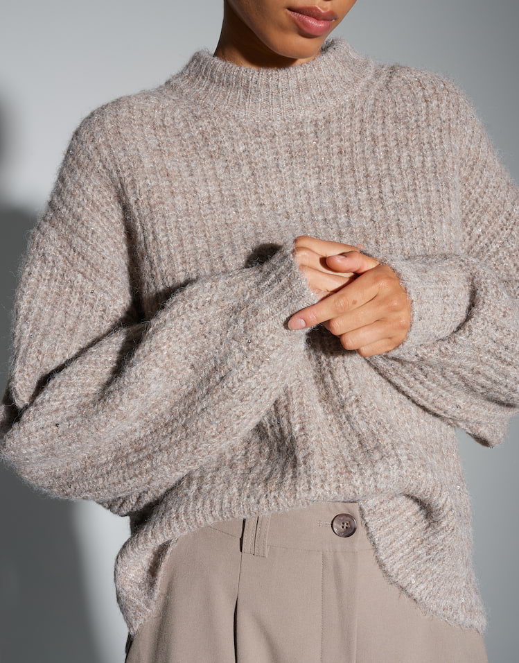 Opus -  Strickpullover Loose Fit mit dezentem Glanz - Paliet
