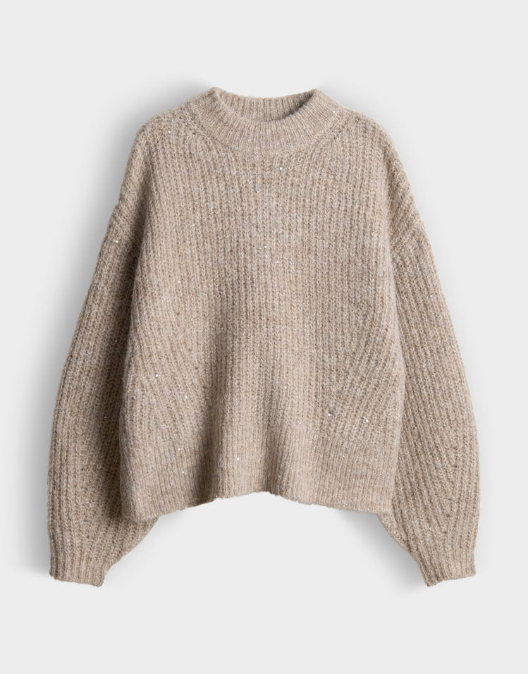 Opus -  Strickpullover Loose Fit mit dezentem Glanz - Paliet