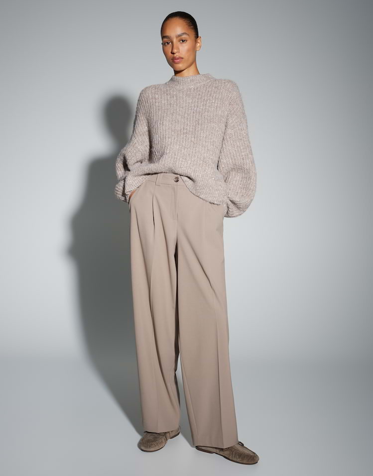 Opus -  Strickpullover Loose Fit mit dezentem Glanz - Paliet