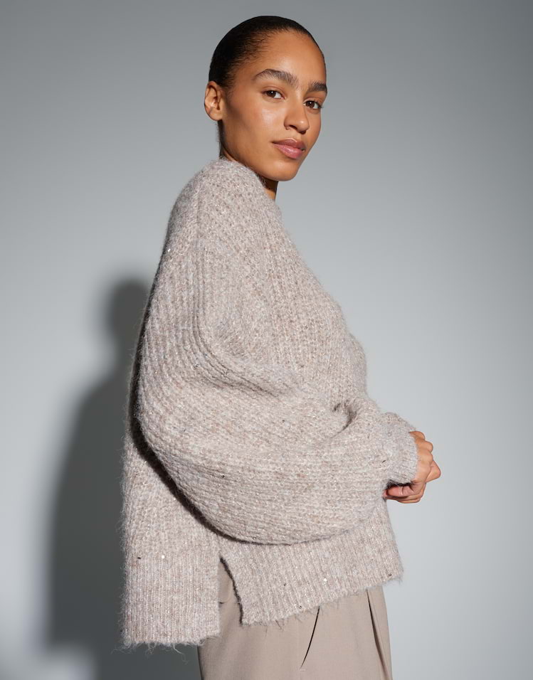 Opus -  Strickpullover Loose Fit mit dezentem Glanz - Paliet