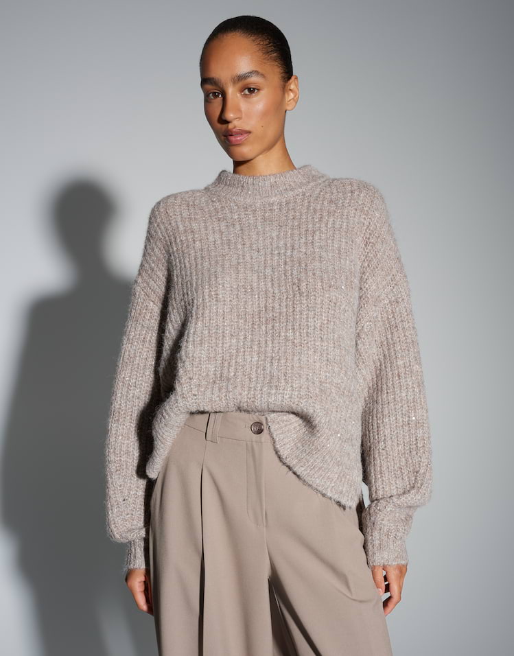 Opus -  Strickpullover Loose Fit mit dezentem Glanz - Paliet