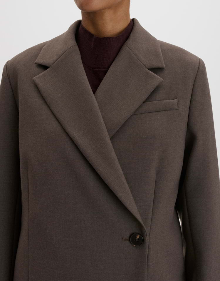 Someday - Leicht tailierter Blazer aus Viskose Mix Regular Fit -