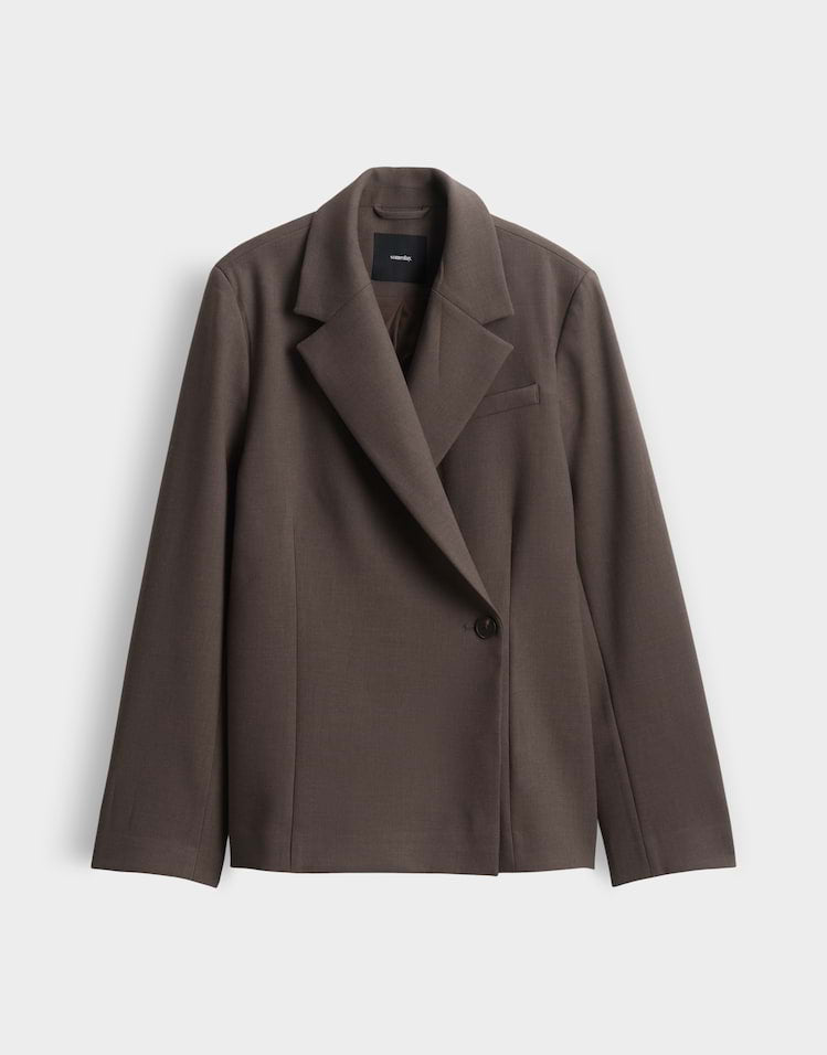 Someday - Leicht tailierter Blazer aus Viskose Mix Regular Fit -