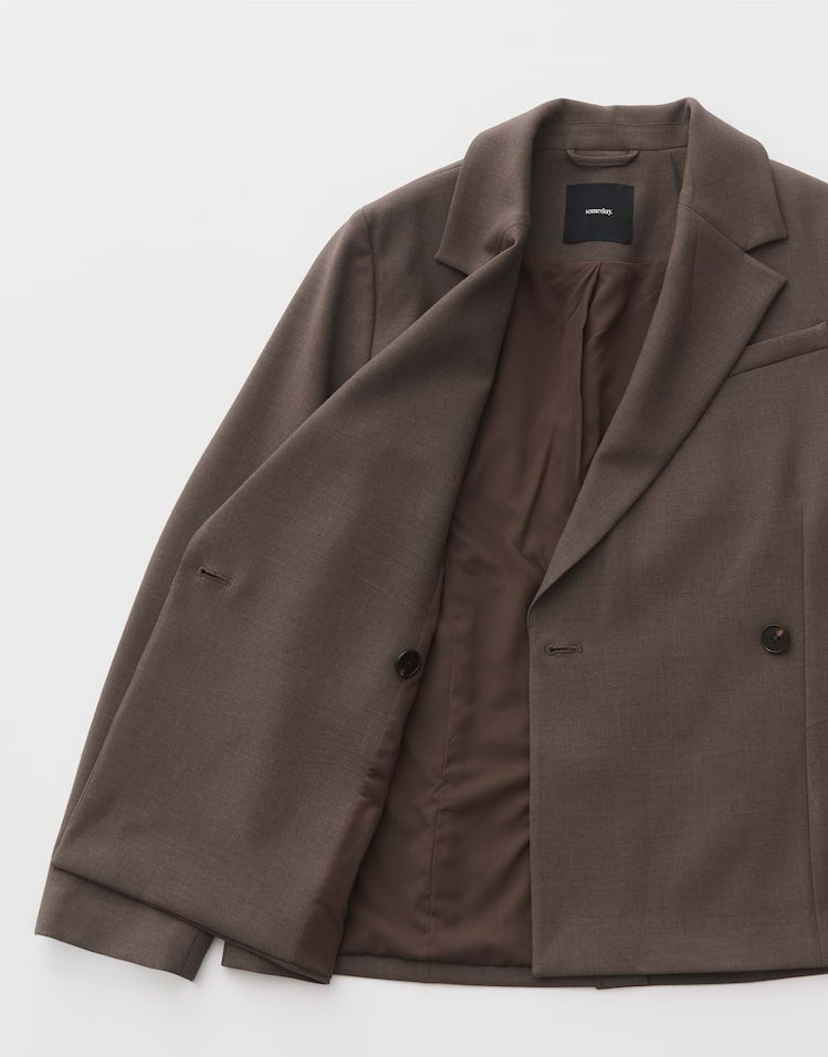 Someday - Leicht tailierter Blazer aus Viskose Mix Regular Fit -