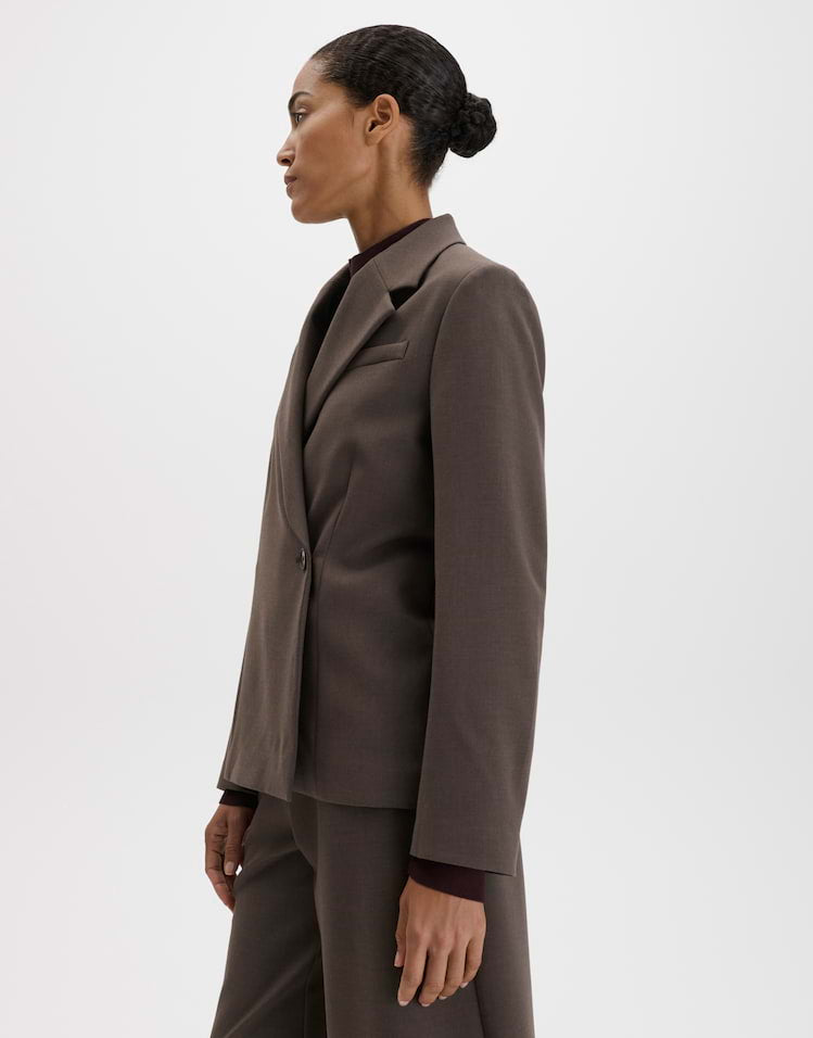Someday - Leicht tailierter Blazer aus Viskose Mix Regular Fit -