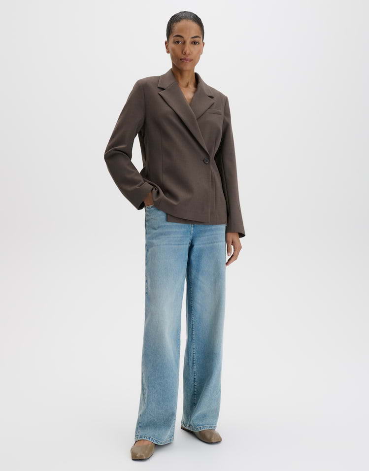 Someday - Leicht tailierter Blazer aus Viskose Mix Regular Fit -