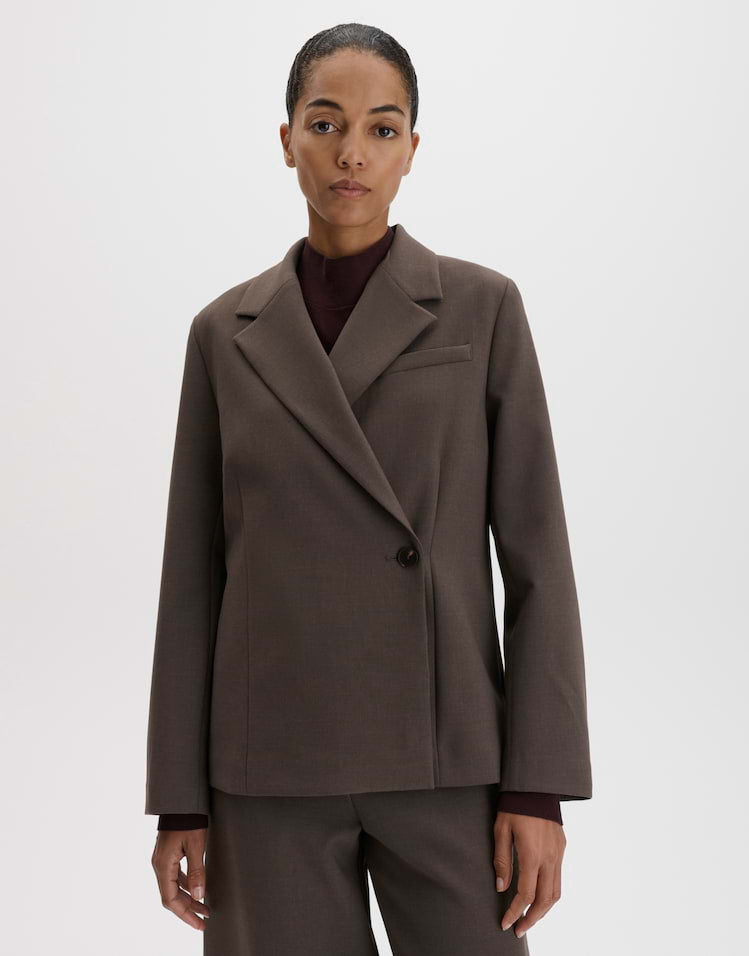 Someday - Leicht tailierter Blazer aus Viskose Mix Regular Fit -