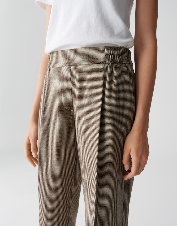 Opus - Relaxed Jogpants mit Pepitamuster - Maikito Pepita