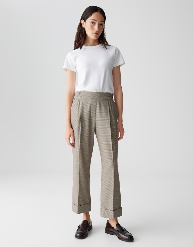 Opus - Relaxed Jogpants mit Pepitamuster - Maikito Pepita