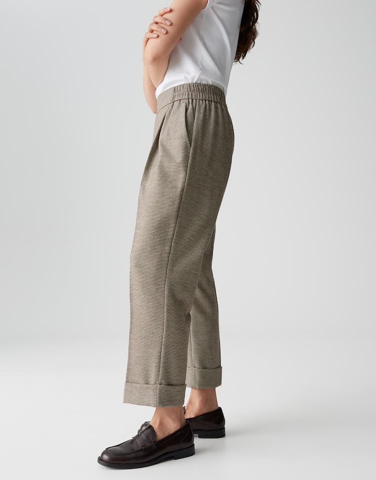 Opus - Relaxed Jogpants mit Pepitamuster - Maikito Pepita