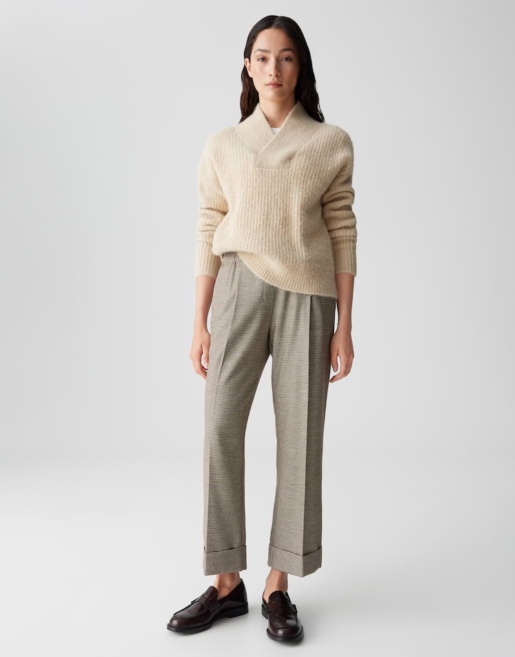 Opus - Relaxed Jogpants mit Pepitamuster - Maikito Pepita