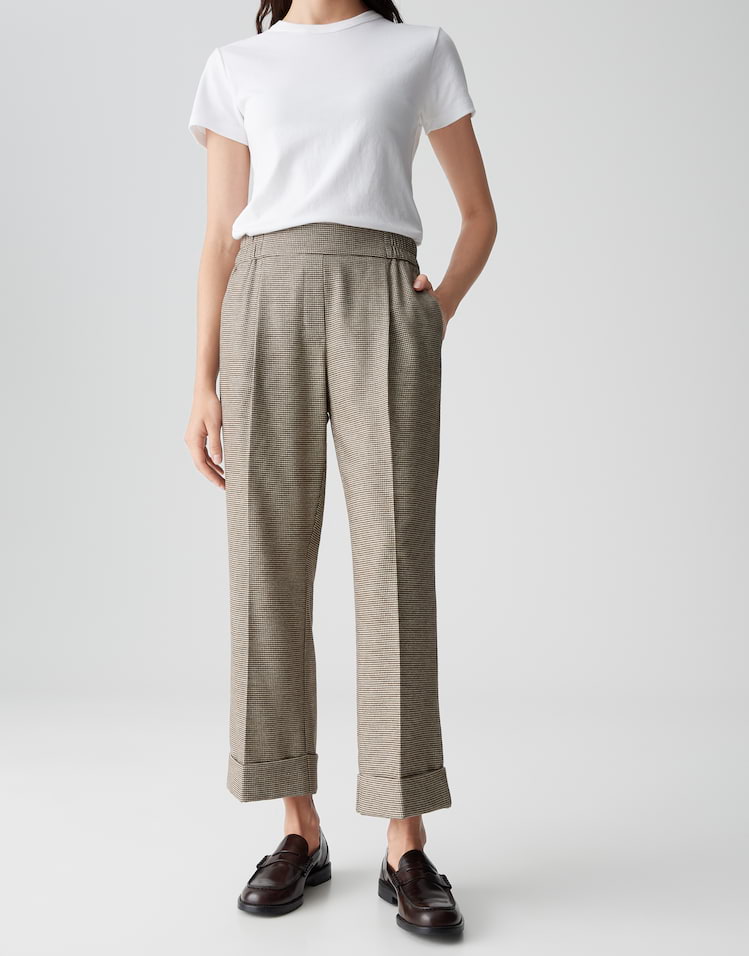 Opus - Relaxed Jogpants mit Pepitamuster - Maikito Pepita