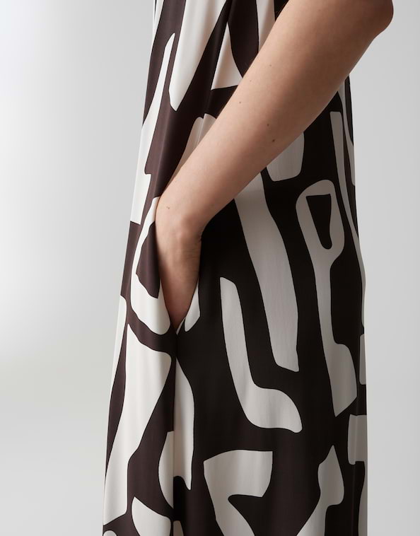 Opus - Bedrucktes Neckholderkleid - Wina dune