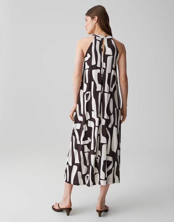 Opus - Bedrucktes Neckholderkleid - Wina dune