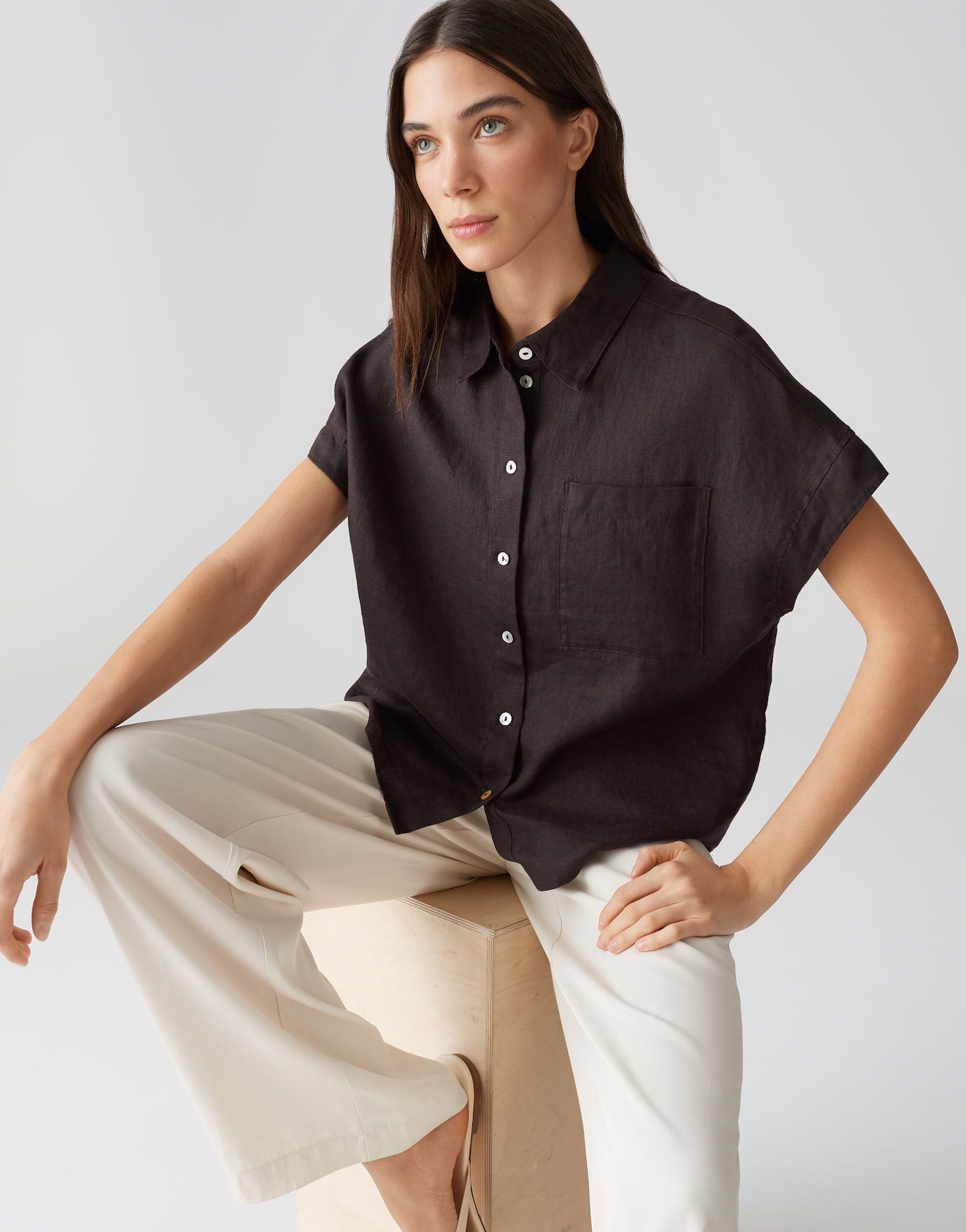 Opus - Hemdbluse aus Leinen - Felisa