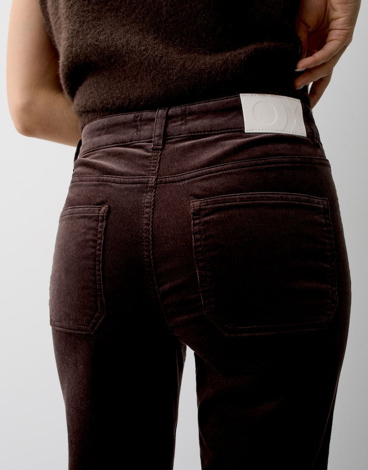 Opus - Flared Jeans aus Feincord Mid Rise - Melly Fresh