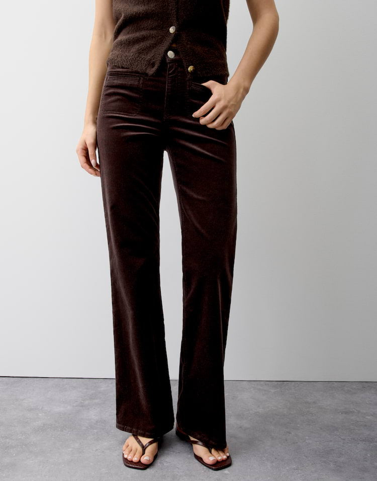 Opus - Flared Jeans aus Feincord Mid Rise - Melly Fresh