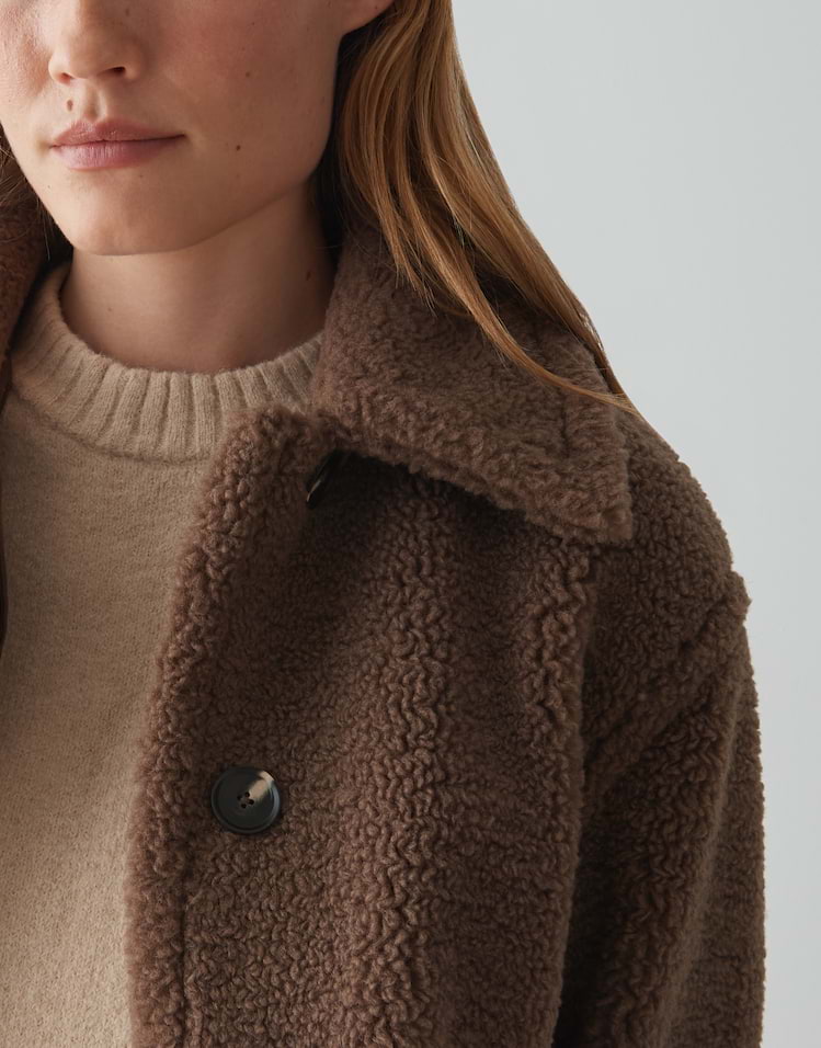 Opus - Teddymantel aus recyceltem Polyester - Heddy