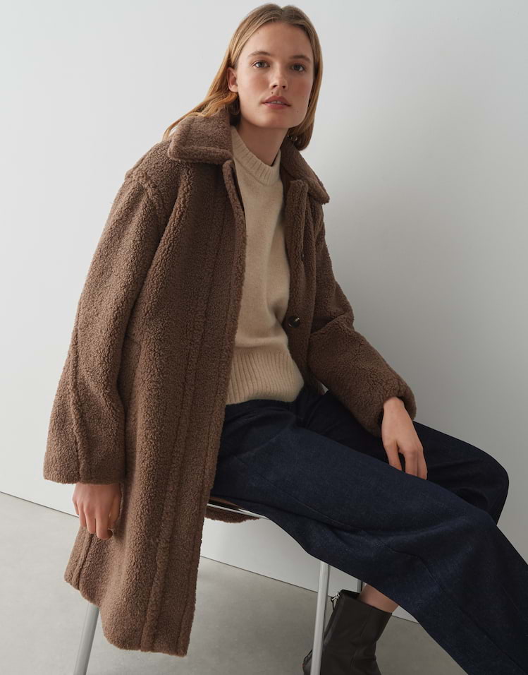 Opus - Teddymantel aus recyceltem Polyester - Heddy