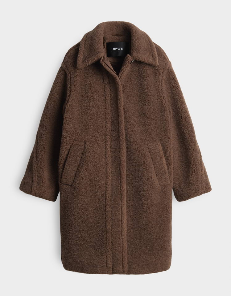 Opus - Teddymantel aus recyceltem Polyester - Heddy