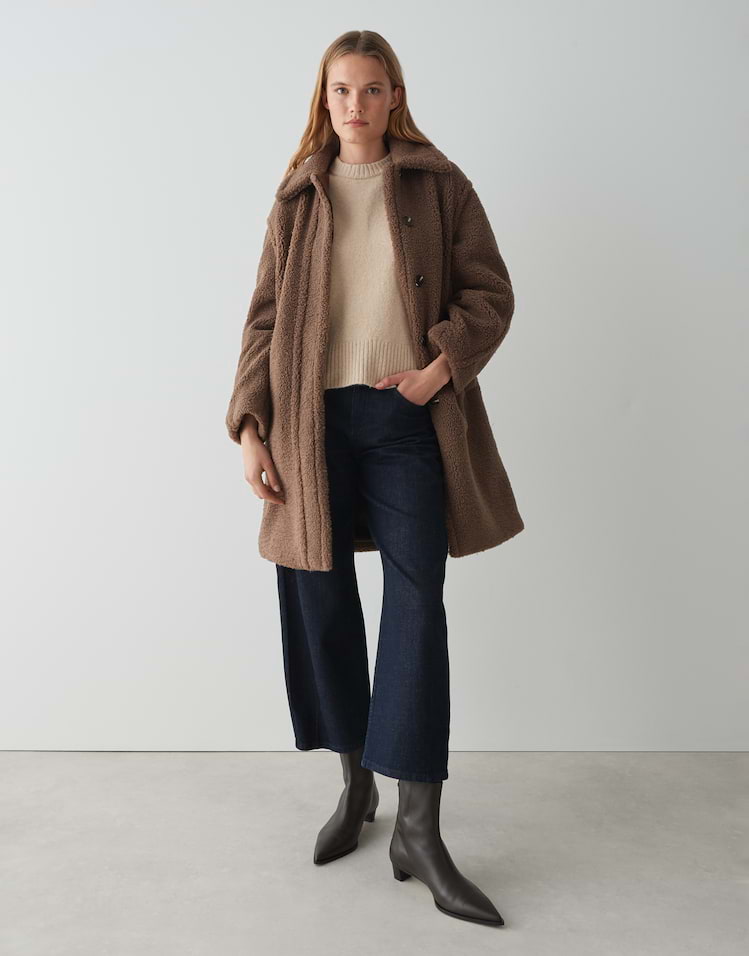 Opus - Teddymantel aus recyceltem Polyester - Heddy