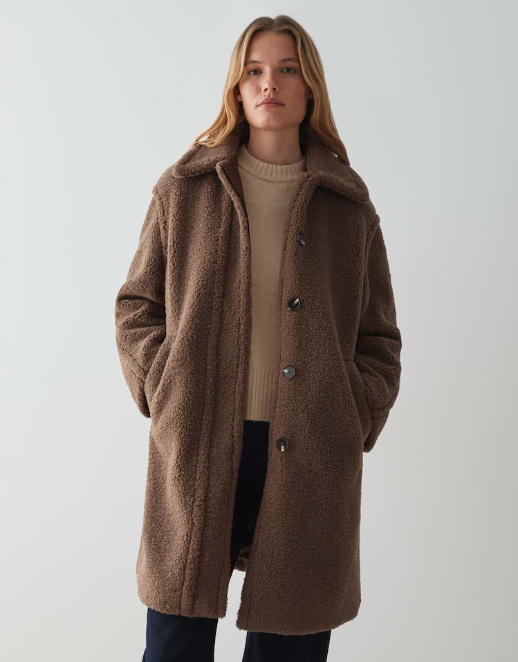 Opus - Teddymantel aus recyceltem Polyester - Heddy