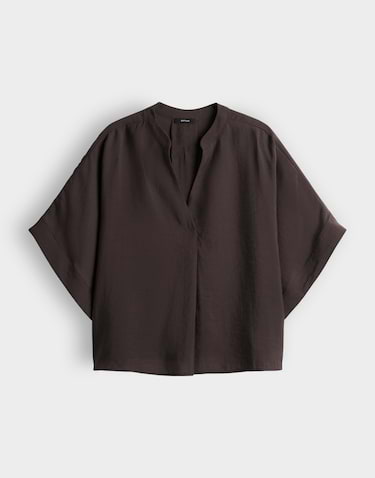 Opus - Oversized geschnittene Cape Bluse - Fenella