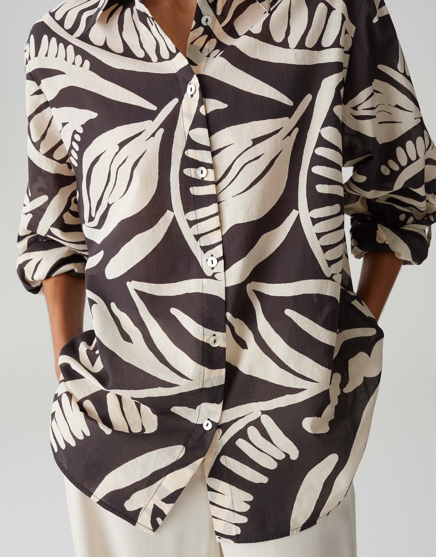 Opus - Regular Printbluse aus Baumwolle - Fumine