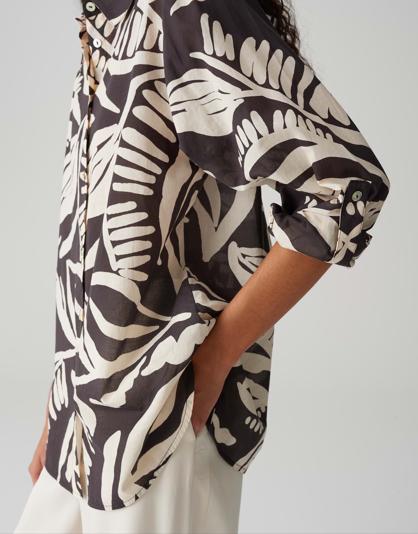 Opus - Regular Printbluse aus Baumwolle - Fumine